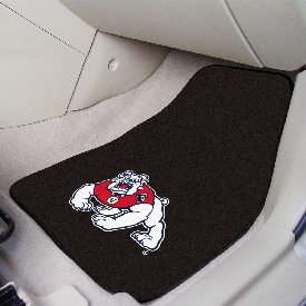 Fresno State 2-piece Carpeted Car Mats 17"x27", 19283-GR Fresno State 2-piece Carpeted Car Mats 17"x27", 19283-GR