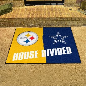 NFL - Pittsburgh Steelers/Dallas Cowboys House Divided Rugs 33.75"x42.5", 19316