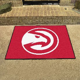 Atlanta Hawks All-Star Rug - 34 in. x 42.5 in. - Circle Hawk Head Primary Logo, 19424