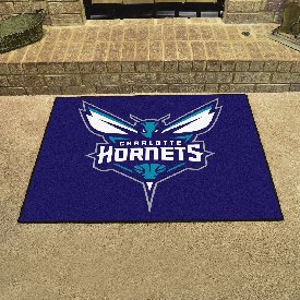 Charlotte Hornets All-Star Rug - 34 in. x 42.5 in. - Hornet with Wordmark Primary Logo, 19428