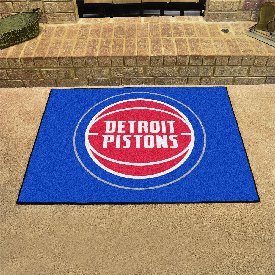 Detroit Pistons All-Star Rug - 34 in. x 42.5 in. - Basketball with Wordmark Primary Logo, 19438