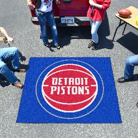 Detroit Pistons Tailgater Rug - 5ft. x 6ft. - Basketball with Wordmark Primary Logo, 19439