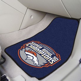 Denver Broncos 2016 Super Bowl L Champions Front Carpet Car Mat Set - 2 Pieces, 19688