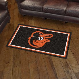 Baltimore Orioles 3ft. x 5ft. Plush Area Rug - Bird Head Primary Cap Logo, 19797