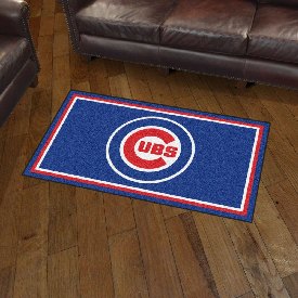Chicago Cubs 3ft. x 5ft. Plush Area Rug - Circular Cubs Primary Logo, 19799