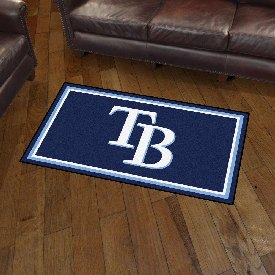Tampa Bay Rays 3ft. x 5ft. Plush Area Rug - TB Cap Logo, 19821