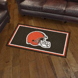 Cleveland Browns 3ft. x 5ft. Plush Area Rug - Browns Helmet Primary Logo, 19864