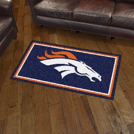 Denver Broncos 3ft. x 5ft. Plush Area Rug - Bronco Head Primary Logo, 19866