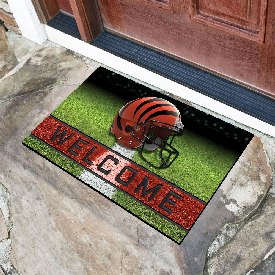 Cincinnati Bengals Rubber Door Mat - 18in. x 30in. - Striped B Primary Logo, 19939