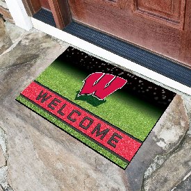 Wisconsin Badgers Rubber Door Mat - 18in. x 30in., 19995