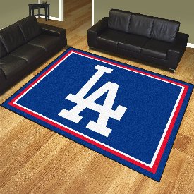 Los Angeles Dodgers 8ft. x 10 ft. Plush Area Rug - LA Cap Logo, 20328