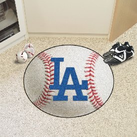 Los Angeles Dodgers Baseball Rug - 27in. Diameter - LA Cap Logo, 20333