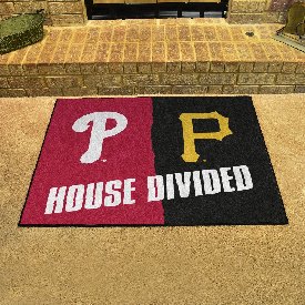 MLB - Phillies - Pirates House Divided Rug 33.75"x42.5", 20400