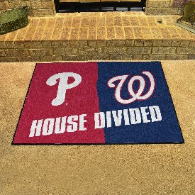 MLB - Phillies - Nationals House Divided Rug 33.75"x42.5", 20404