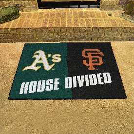 MLB - Athletics - Giants House Divided Rug 33.75"x42.5", 20405