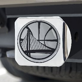 Golden State Warriors Chrome Metal Hitch Cover with Chrome Metal 3D Emblem, 20407