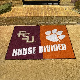 House Divided - Florida State / Clemson House Divided House Divided Rug - 34 in. x 42.5 in., 20413