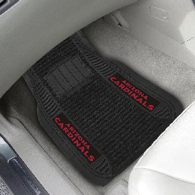 Arizona Cardinals 2 Piece Deluxe Car Mat Set - Cardinal Head Primary Logo, 20509