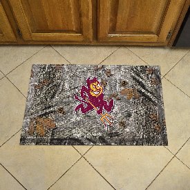 Arizona State Sun Devils Rubber Scraper Door Mat Camo, Sparky Logo, 20630