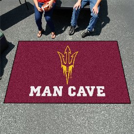 Arizona State Sun Devils Man Cave Ulti-Mat Rug - 5ft. x 8ft., Pitchfork Logo, 20654