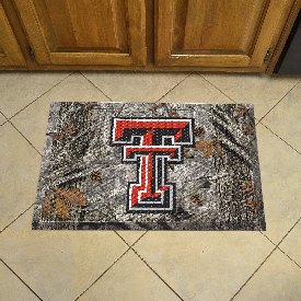 Texas Tech Red Raiders Rubber Scraper Door Mat Camo, 20765