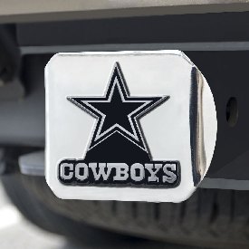 Dallas Cowboys Chrome Metal Hitch Cover with Chrome Metal 3D Emblem, 20872