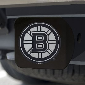 Boston Bruins Black Metal Hitch Cover with Metal Chrome 3D Emblem, 20991