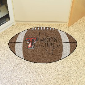 Texas Tech Southern Style Football Rug 20.5"x32.5", 21231