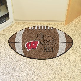 Wisconsin Badgers Southern Style Football Rug - 20.5in. x 32.5in., 21241