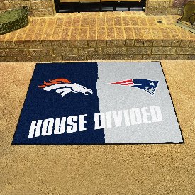 NFL House Divided - Broncos / Steelers House Divided Rug - 34 in. x 42.5 in. - House Divided, 21257