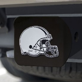NFL - Cleveland Browns Hitch Cover - Chrome on Black 3.4"x4", 21511