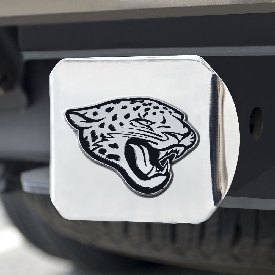 Jacksonville Jaguars Chrome Metal Hitch Cover with Chrome Metal 3D Emblem, 21542