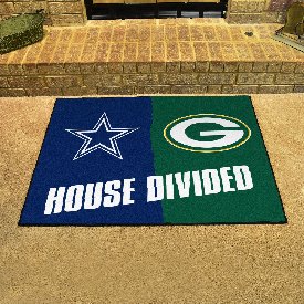 NFL House Divided - Packers / Cowboys House Divided Rug - 34 in. x 42.5 in. - House Divided, 21804