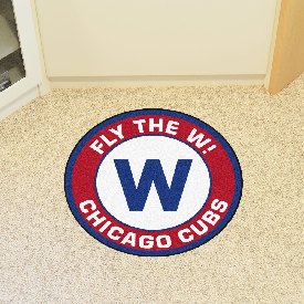 Chicago Cubs Roundel Rug - 27in. Diameter - W Flag Alternate Logo, 21903