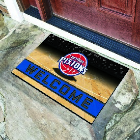 Detroit Pistons Rubber Door Mat - 18in. x 30in., 21948