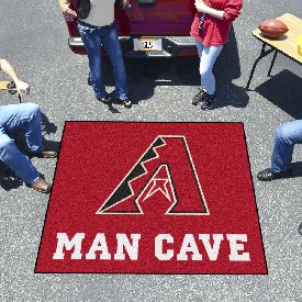 Arizona Diamondbacks Man Cave Tailgater Rug - 5ft. x 6ft. - A Primary Cap Logo, 22373
