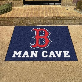Boston Red Sox Man Cave All-Star Rug - 34 in. x 42.5 in. - B Cap Logo, 22384
