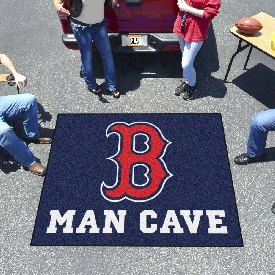 Boston Red Sox Man Cave Tailgater Rug - 5ft. x 6ft. - B Cap Logo, 22385
