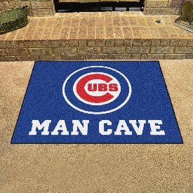 Chicago Cubs Man Cave All-Star Rug - 34 in. x 42.5 in. - Circular Cubs Primary Logo, 22388