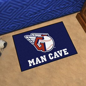 Cleveland Guardians Man Cave Starter Mat Accent Rug - 19in. x 30in. - Guardians Fastball Primary Logo, 22399