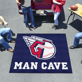 Cleveland Guardians Man Cave Tailgater Rug - 5ft. x 6ft. - Guardians Fastball Primary Logo, 22401