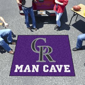 Colorado Rockies Man Cave Tailgater Rug - 5ft. x 6ft. - CR Primary Cap Logo, 22405