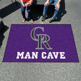 Colorado Rockies Man Cave Ulti-Mat Rug - 5ft. x 8ft. - CR Primary Cap Logo, 22406