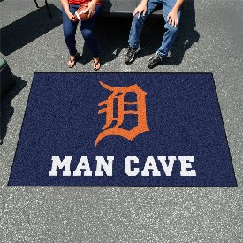 Detroit Tigers Man Cave Ulti-Mat Rug - 5ft. x 8ft. - D Primary Cap Logo, 22410