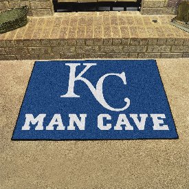 Kansas City Royals Man Cave All-Star Rug - 34 in. x 42.5 in. - KC Cap Logo, 22416