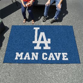 Los Angeles Dodgers Man Cave Ulti-Mat Rug - 5ft. x 8ft. - Dodgers with Baseball Primary Logo, 22426