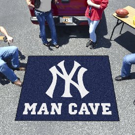 New York Yankees Man Cave Tailgater Rug - 5ft. x 6ft. - NY Cap Logo, 22445