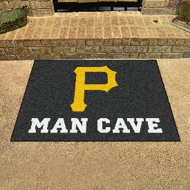 Pittsburgh Pirates Man Cave All-Star Rug - 34 in. x 42.5 in. - P Primary Cap Logo, 22456
