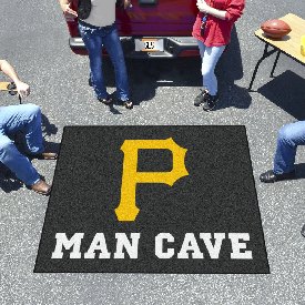 Pittsburgh Pirates Man Cave Tailgater Rug - 5ft. x 6ft. - P Primary Cap Logo, 22457