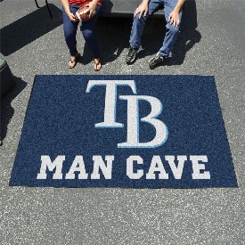 Tampa Bay Rays Man Cave Ulti-Mat Rug - 5ft. x 8ft. - TB Cap Logo, 22478